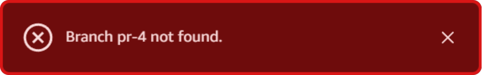 Amplify — Branch pr-4 not found after preview auto-disconnection