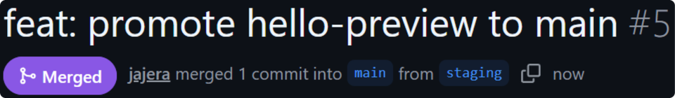 GitHub PR #5 Merged — 1 commit into main from staging